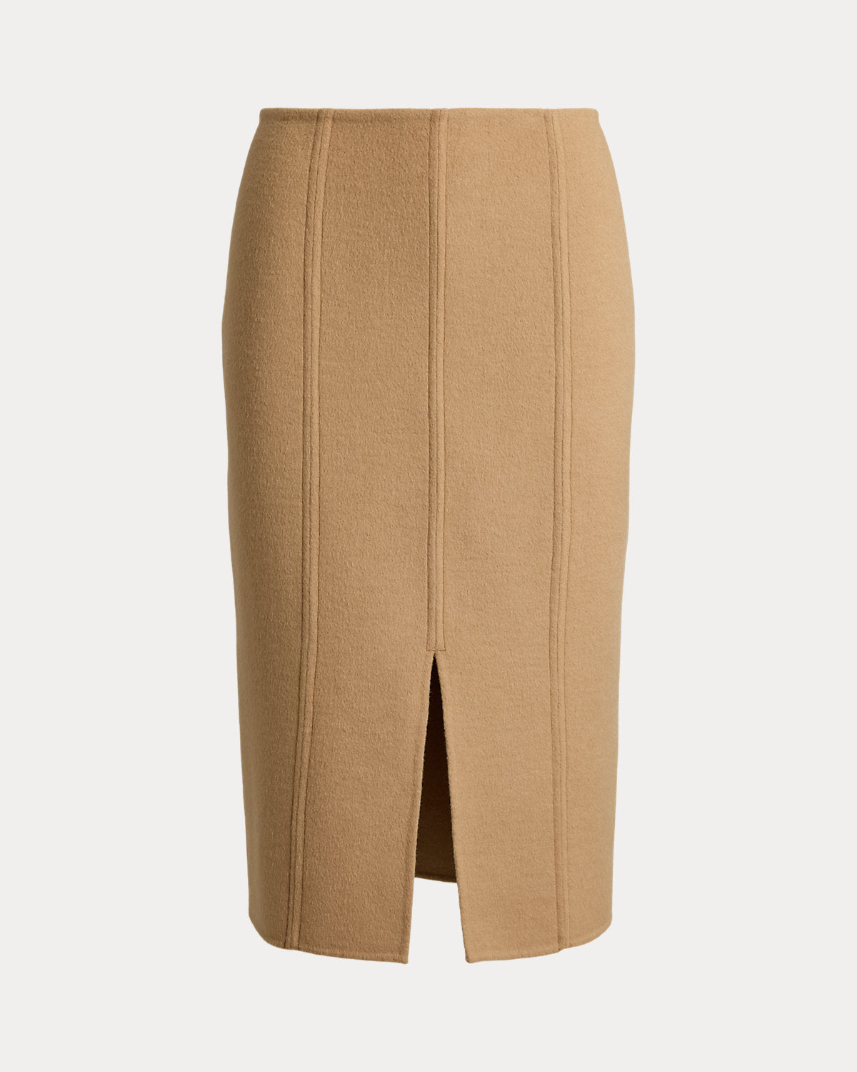 Double-Faced Wool-Blend Pencil Skirt