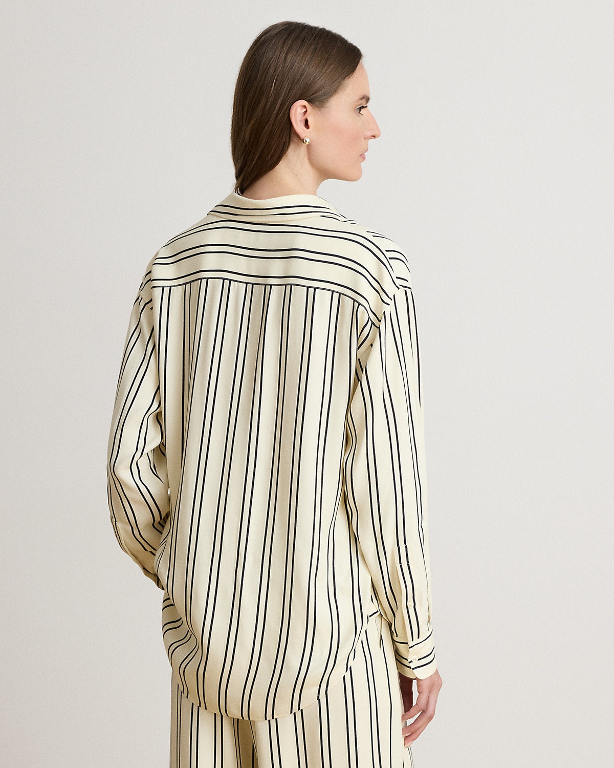 Relaxed Fit Striped Jacquard Shirt