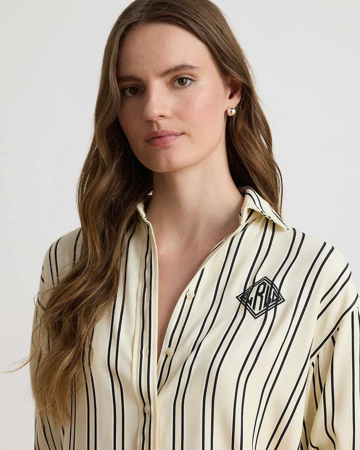 Relaxed Fit Striped Jacquard Shirt