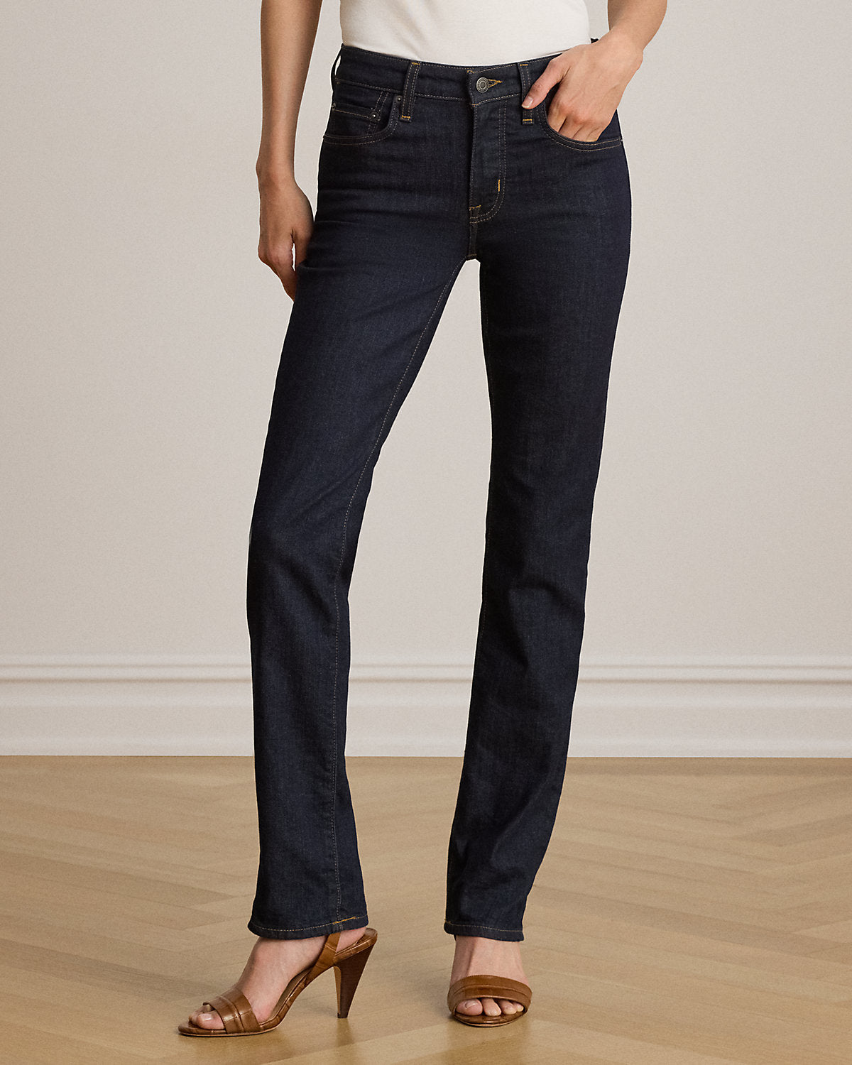 High-Rise Slim Straight Jean