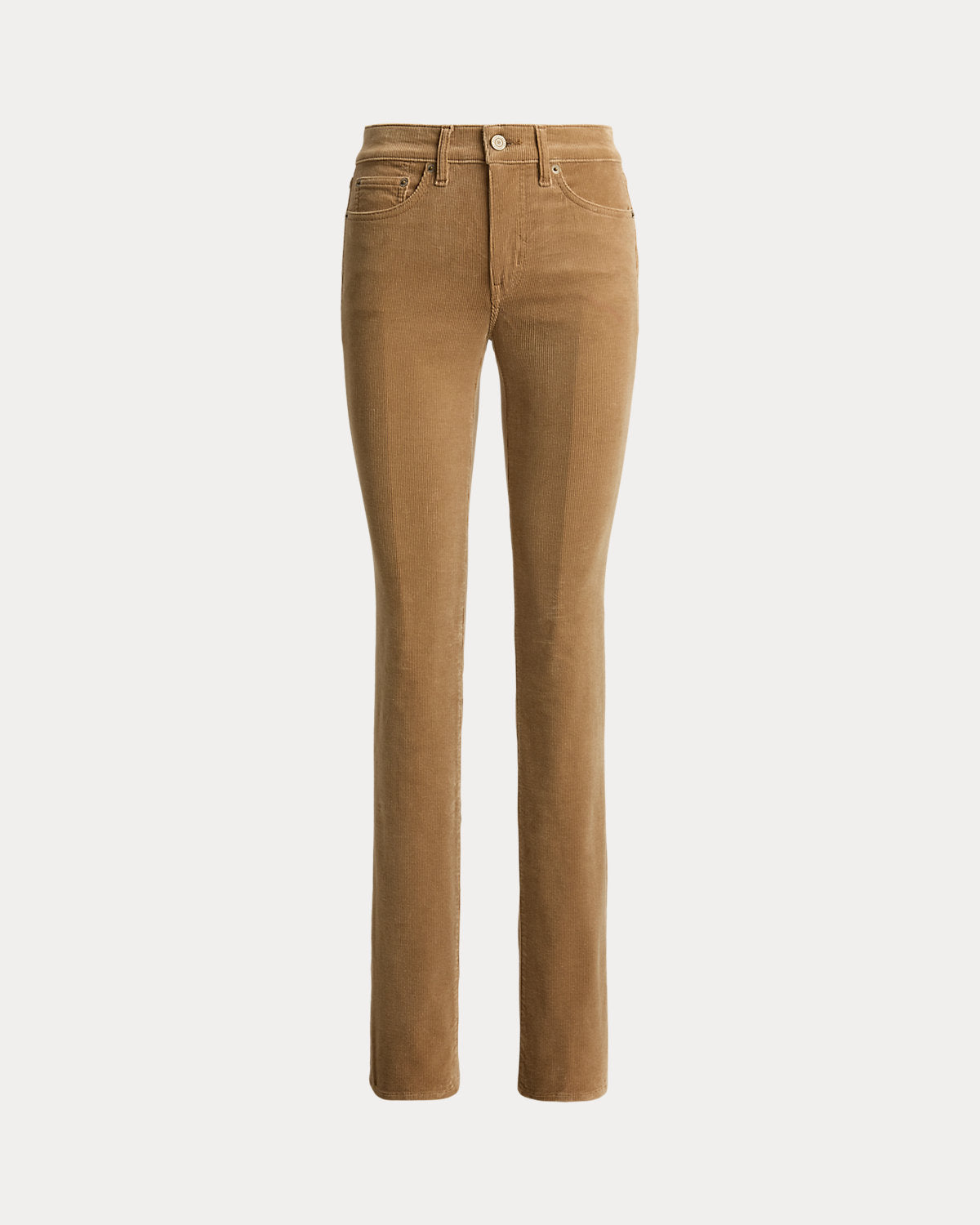 Mid-Rise Corduroy Slim Straight Pant