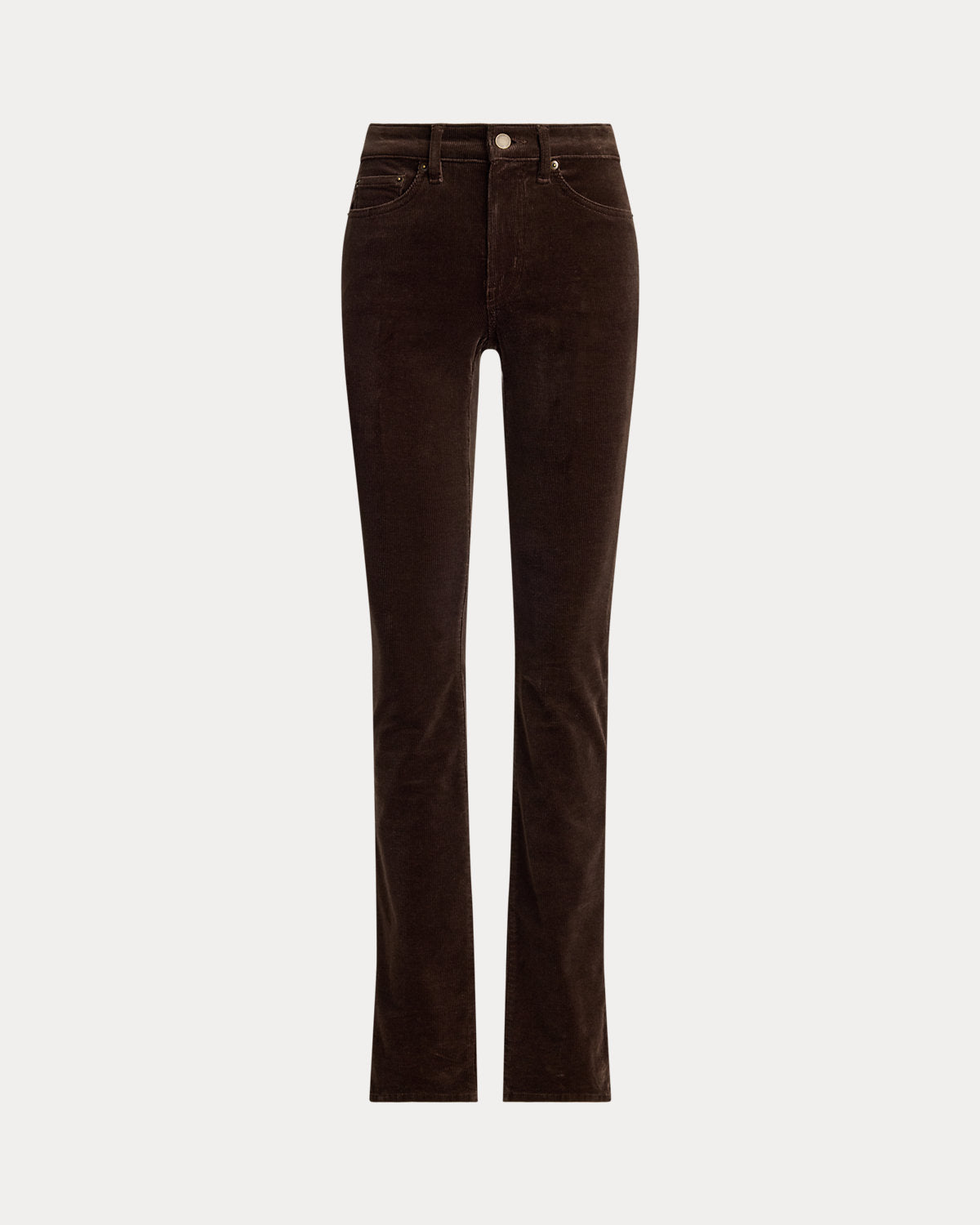 Mid-Rise Corduroy Slim Straight Pant