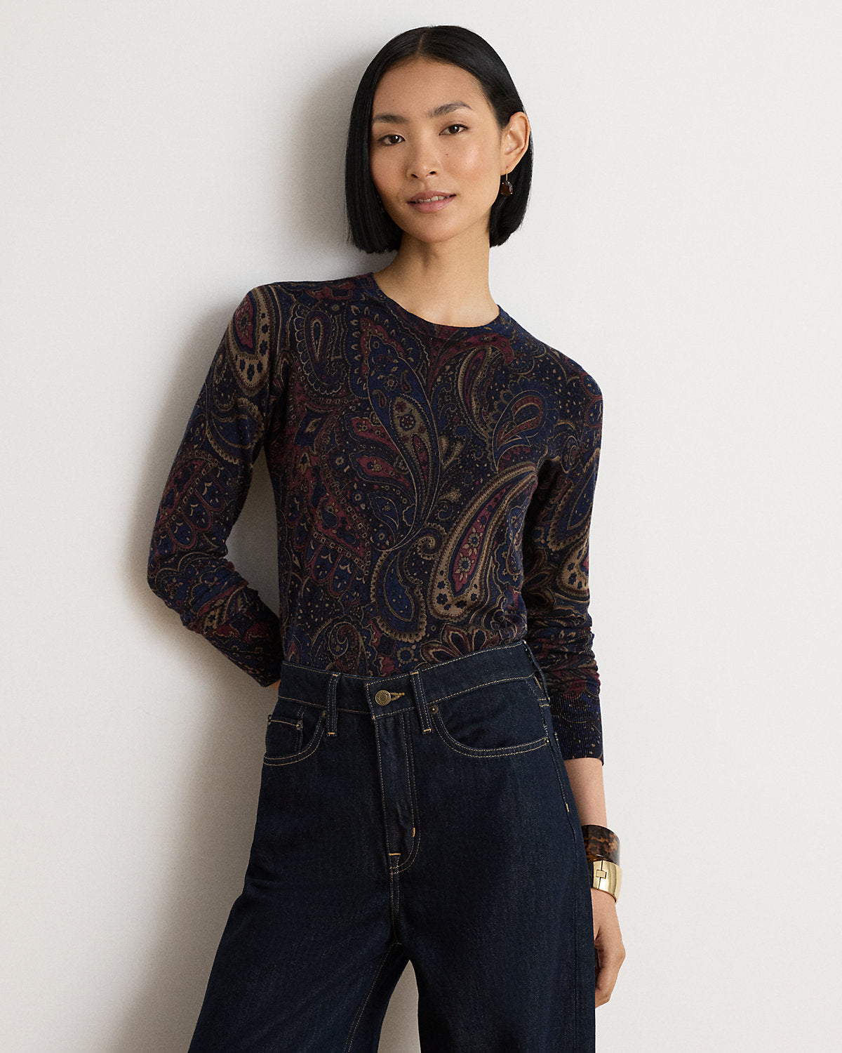 Paisley Cotton-Modal Sweater