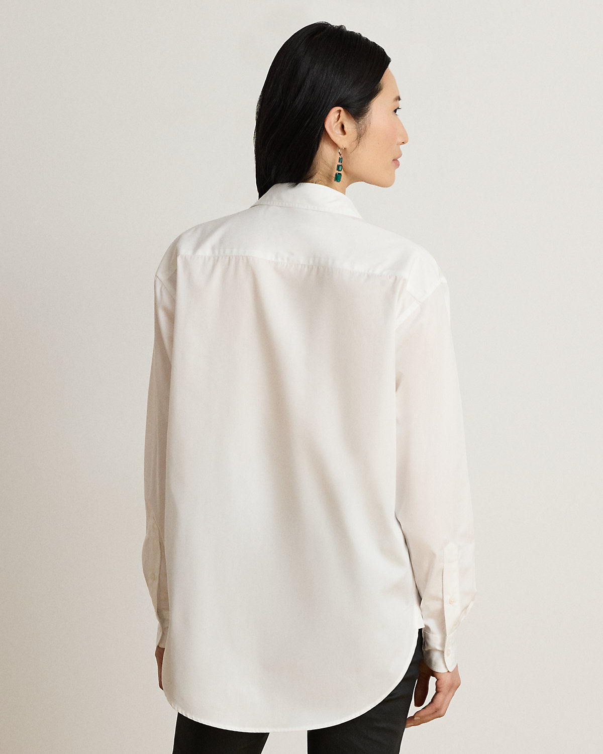 Relaxed Fit Rhinestone-Bullion Shirt