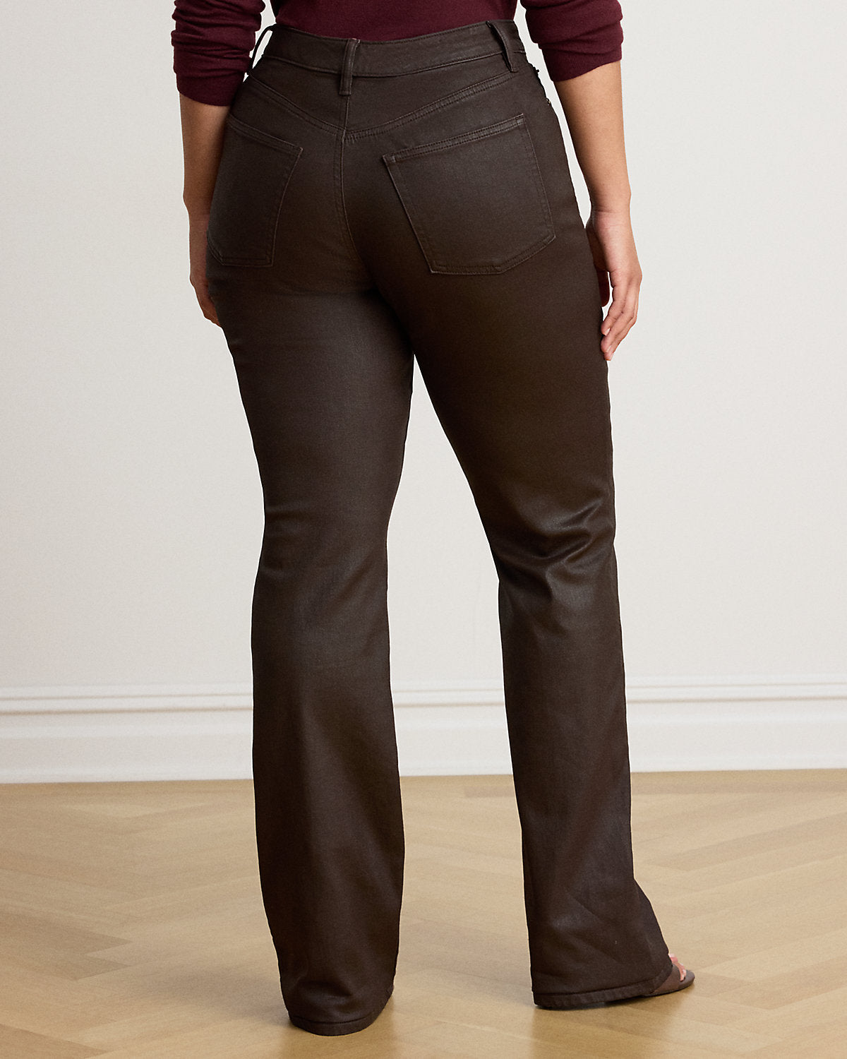 Coated High-Rise Bootcut Jean
