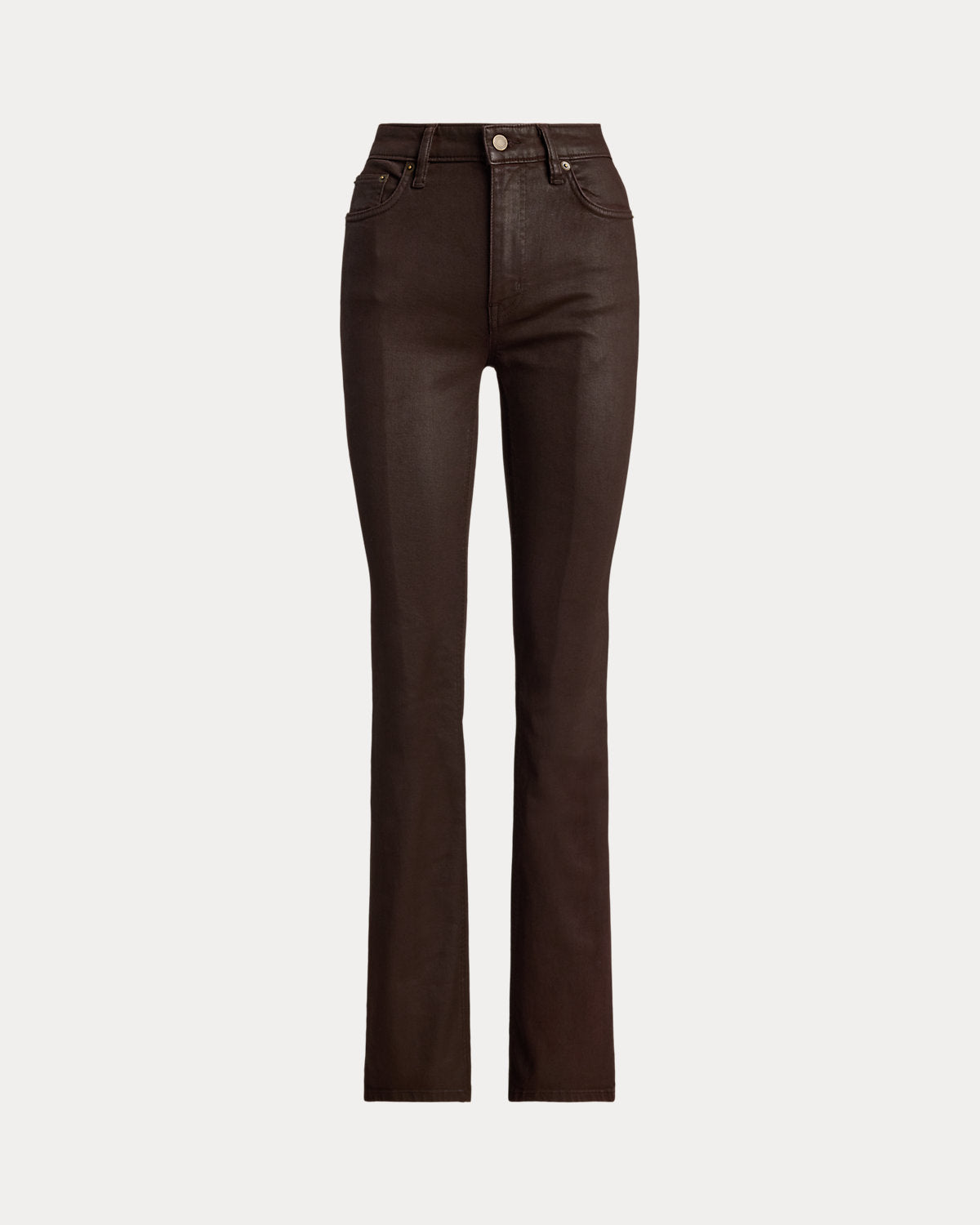 Coated High-Rise Bootcut Jean