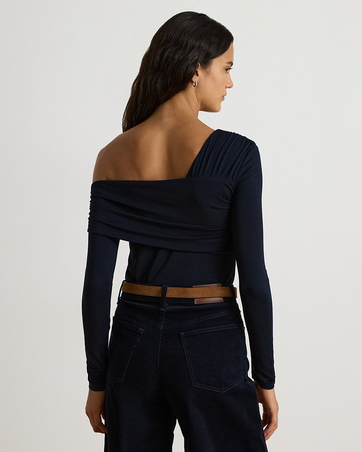Jersey Asymmetrical One-Shoulder Top