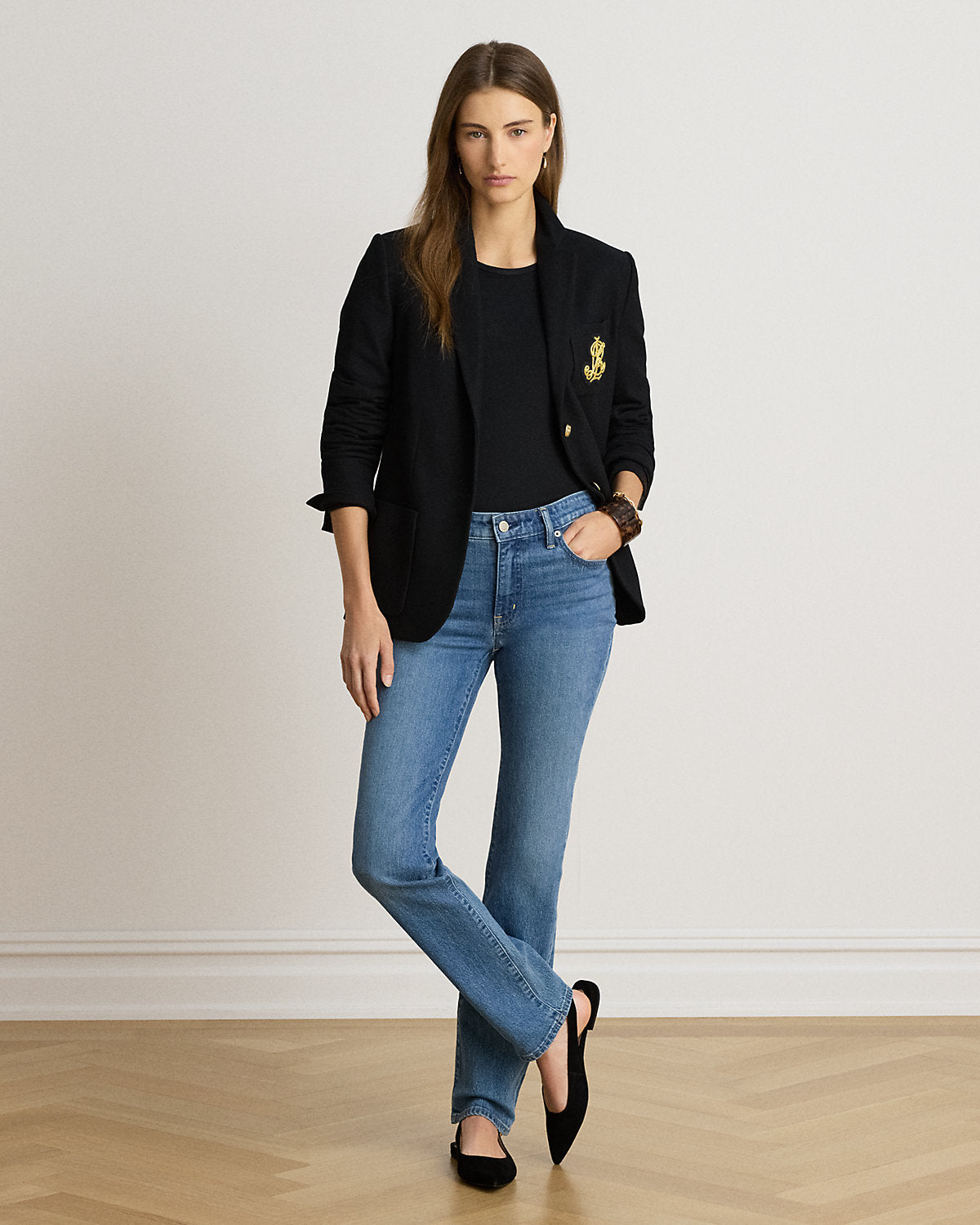 Mid-Rise Slim Straight Jean