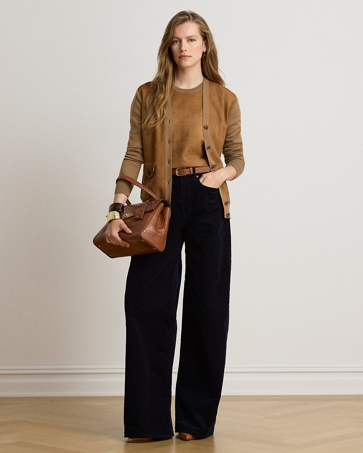 Goat-Suede & Wool Sleeveless Sweater
