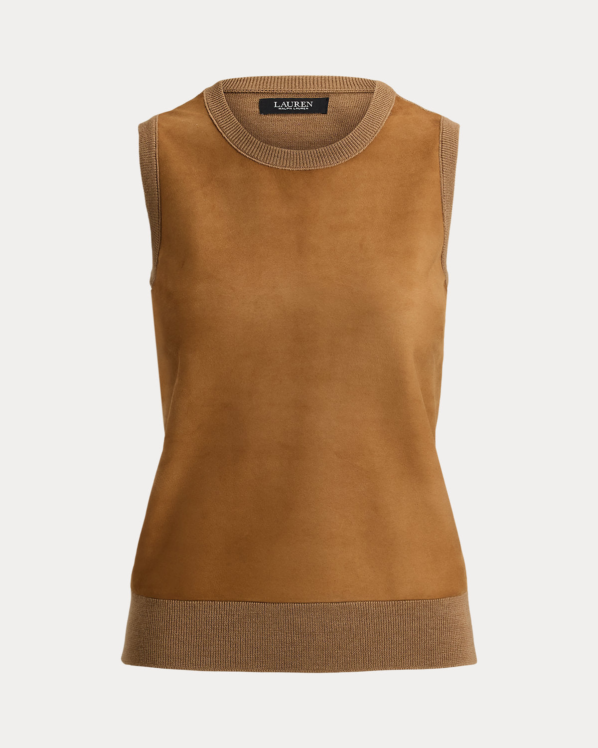 Goat-Suede & Wool Sleeveless Sweater