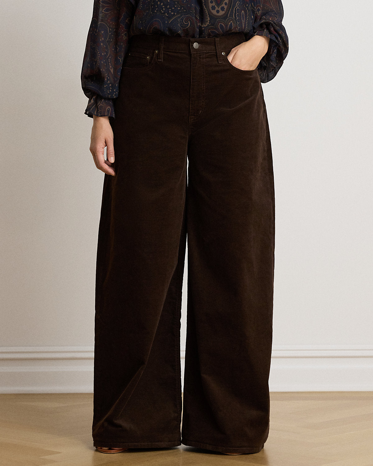 Corduroy High-Rise Super Wide-Leg Pant