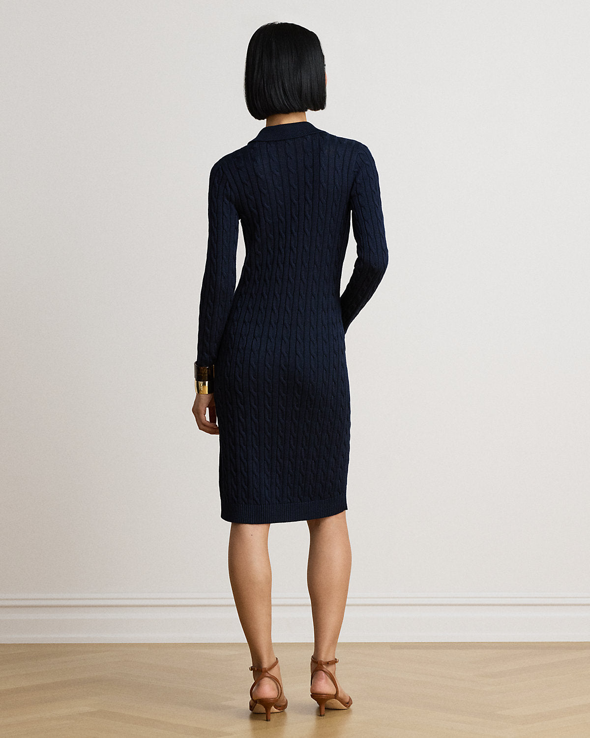 Cable-Knit Cotton-Blend Sweater Dress