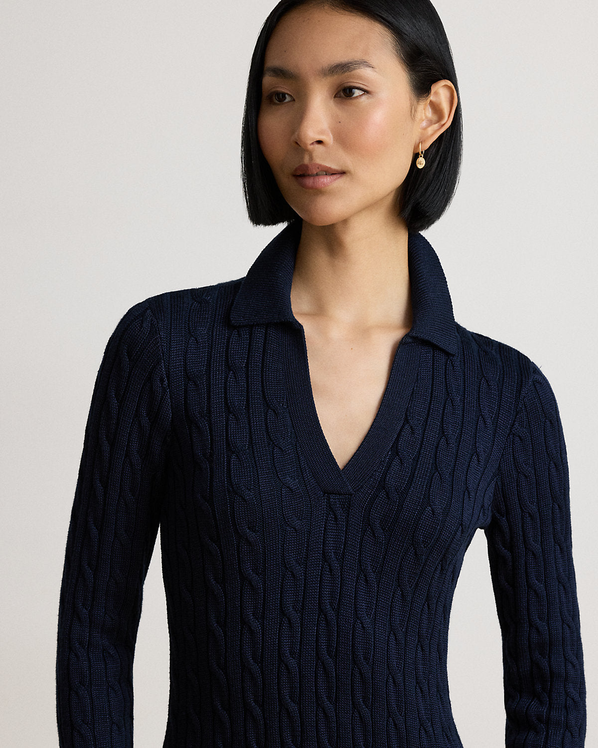 Cable-Knit Cotton-Blend Sweater Dress