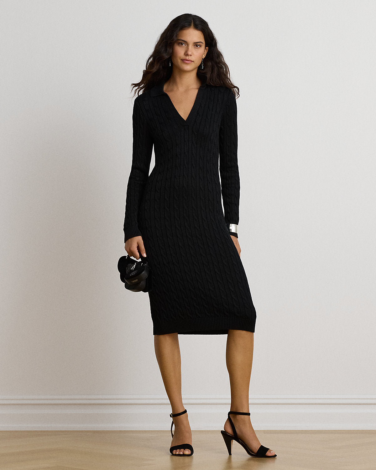 Cable-Knit Cotton-Blend Sweater Dress