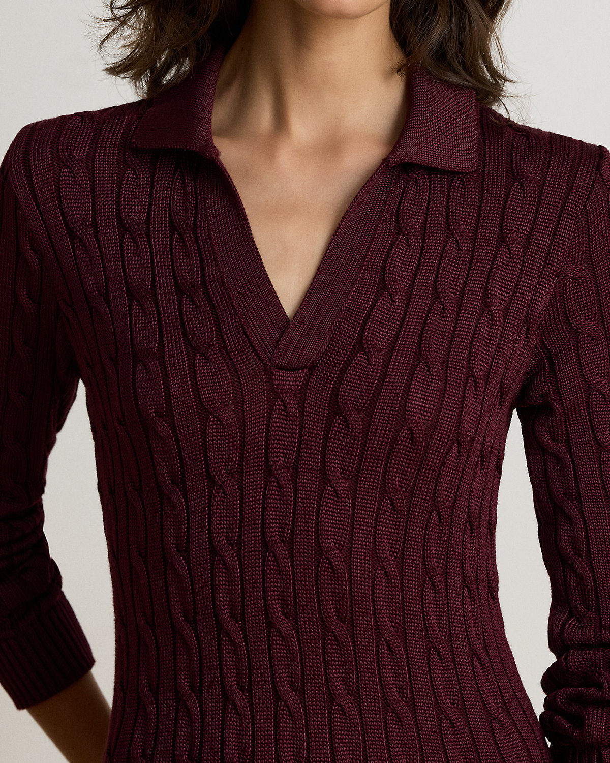 Cable-Knit Cotton-Blend Sweater Dress