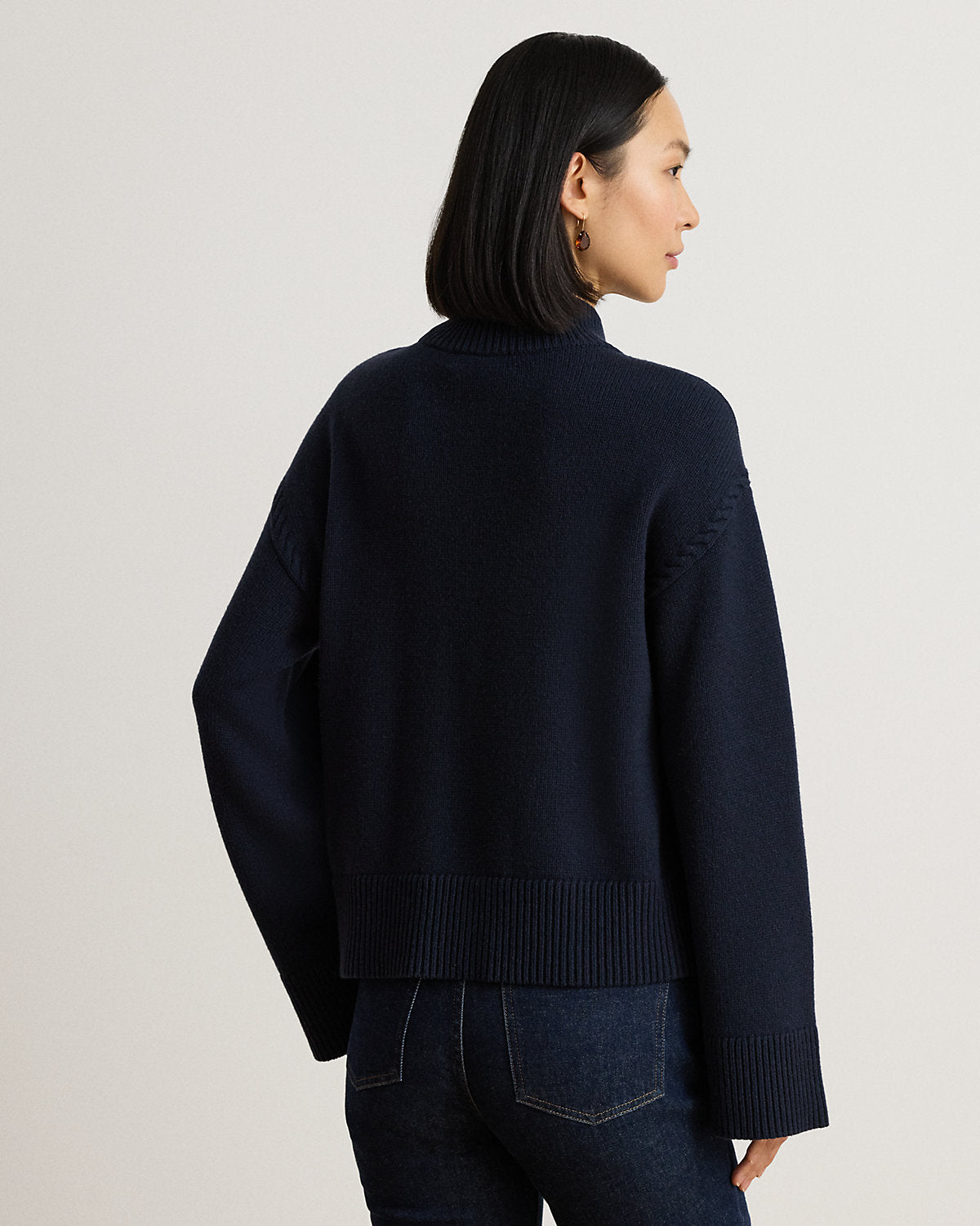 Wool-Blend Mockneck Sweater