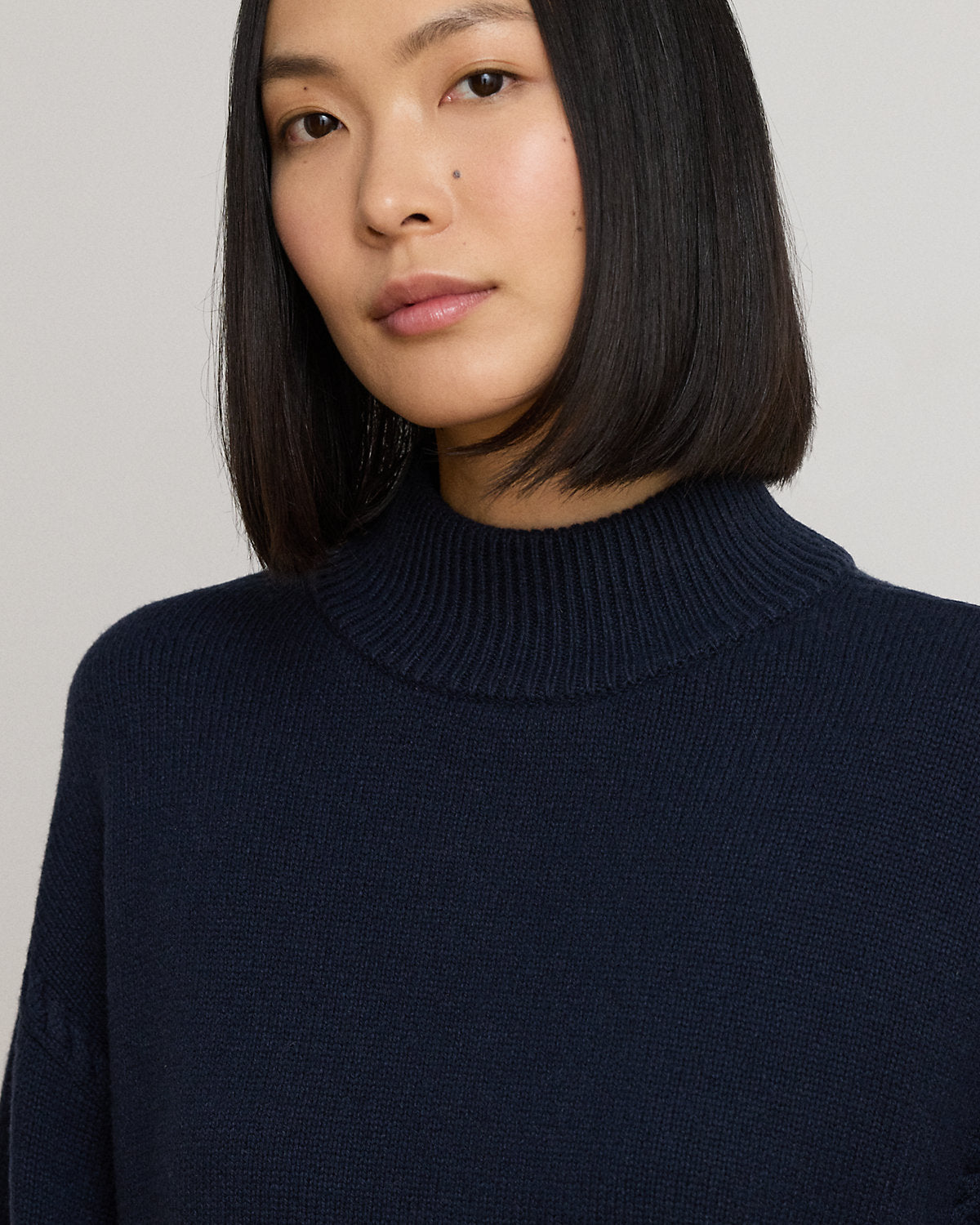Wool-Blend Mockneck Sweater