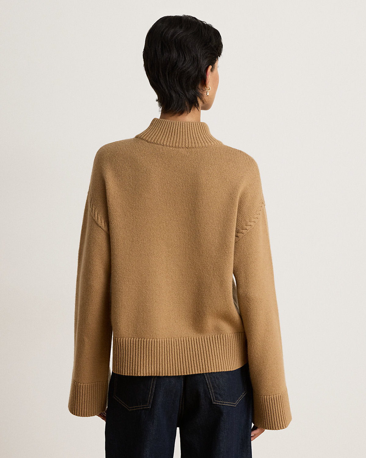 Wool-Blend Mockneck Sweater