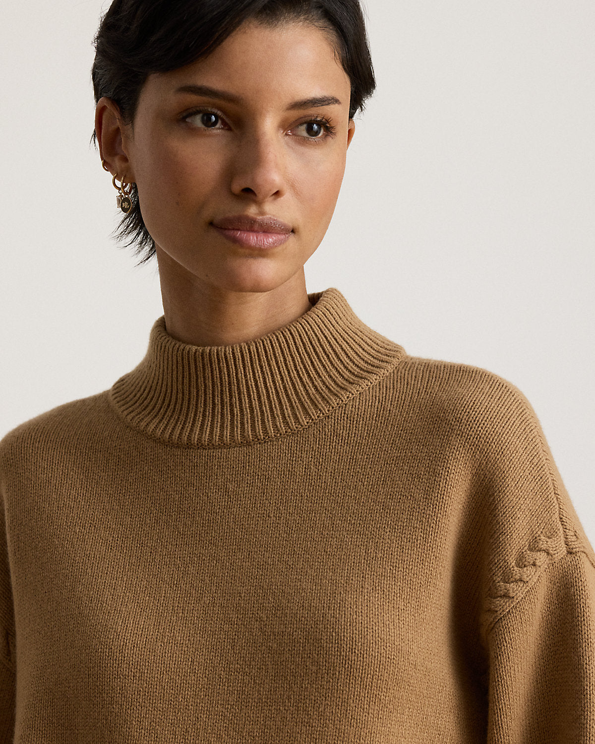 Wool-Blend Mockneck Sweater