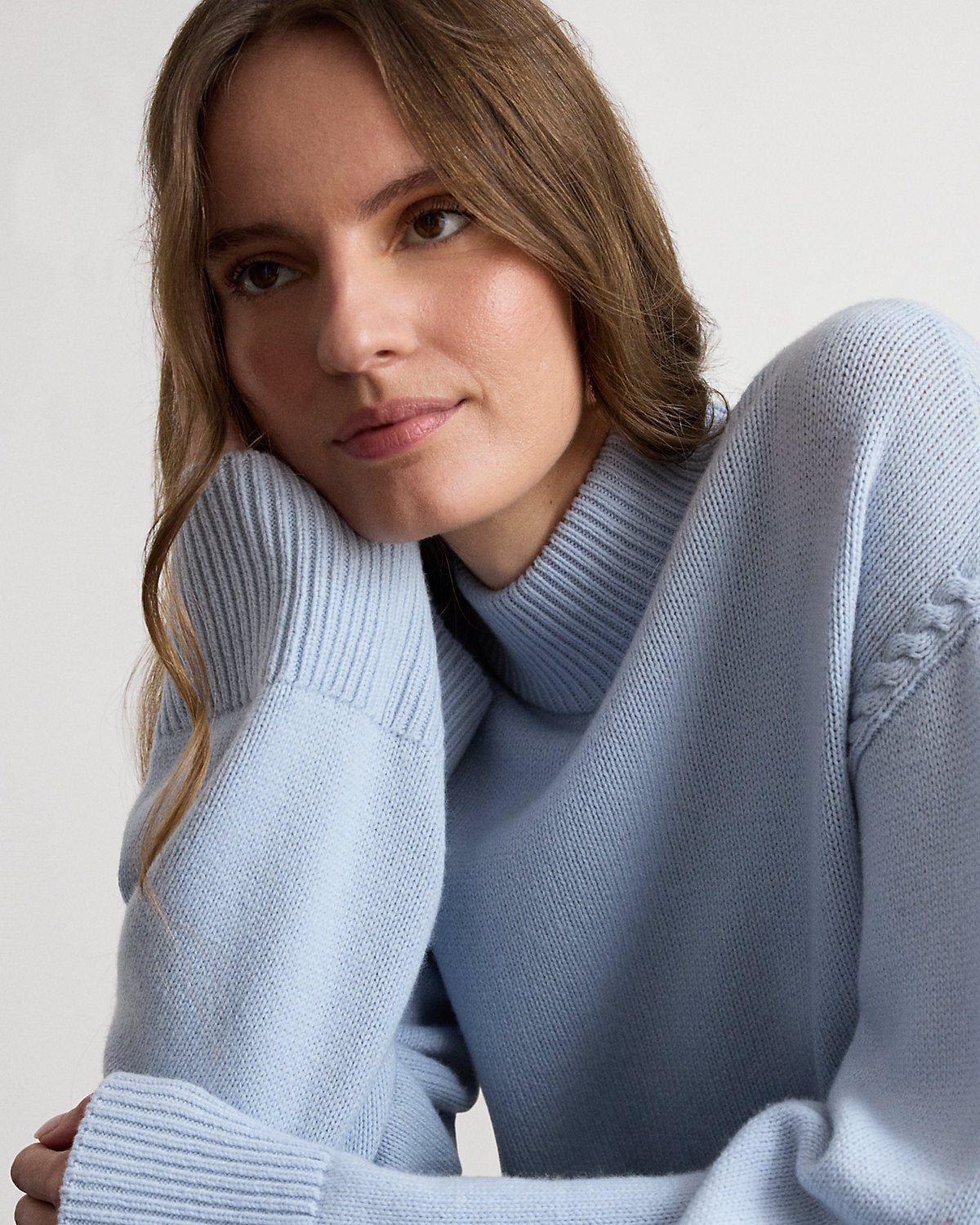 Wool-Blend Mockneck Sweater