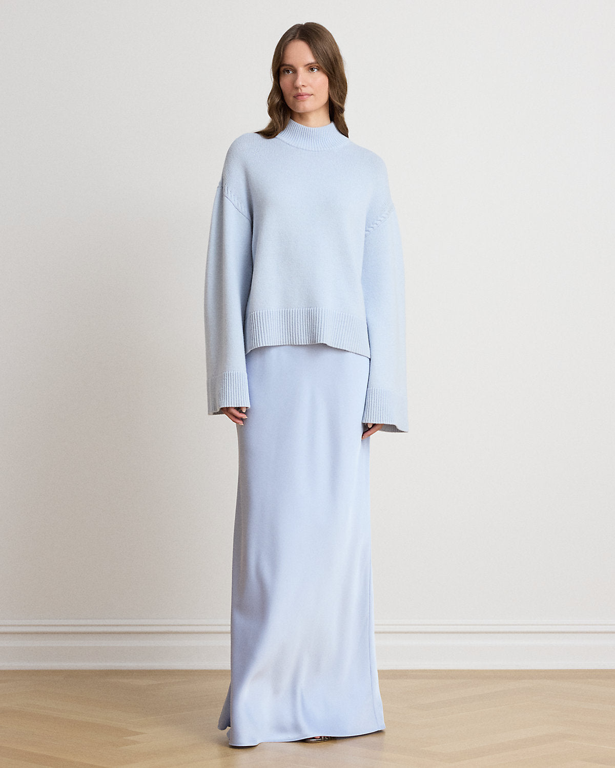 Wool-Blend Mockneck Sweater
