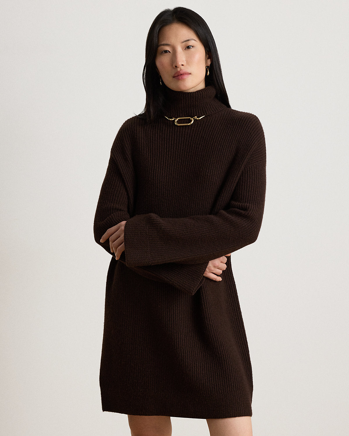Wool-Cashmere Turtleneck Dress