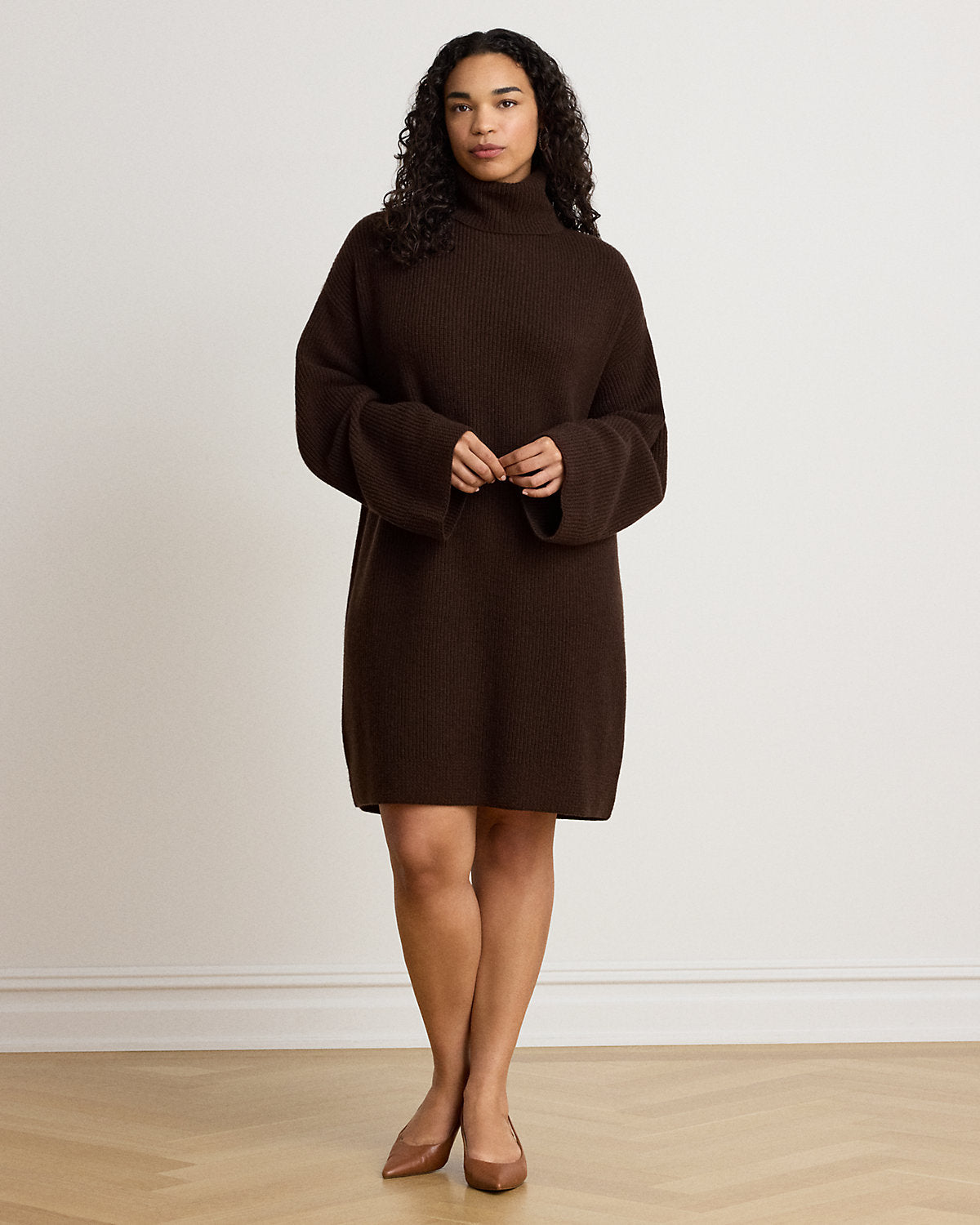 Wool-Cashmere Turtleneck Dress