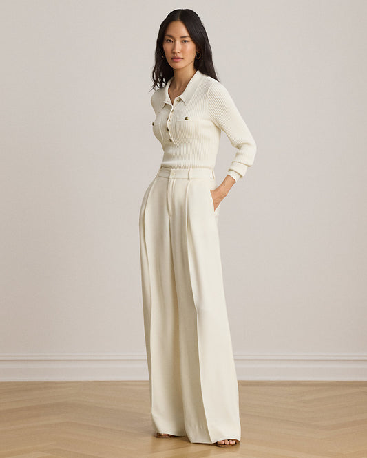 Double-Faced Georgette Wide-Leg Pant