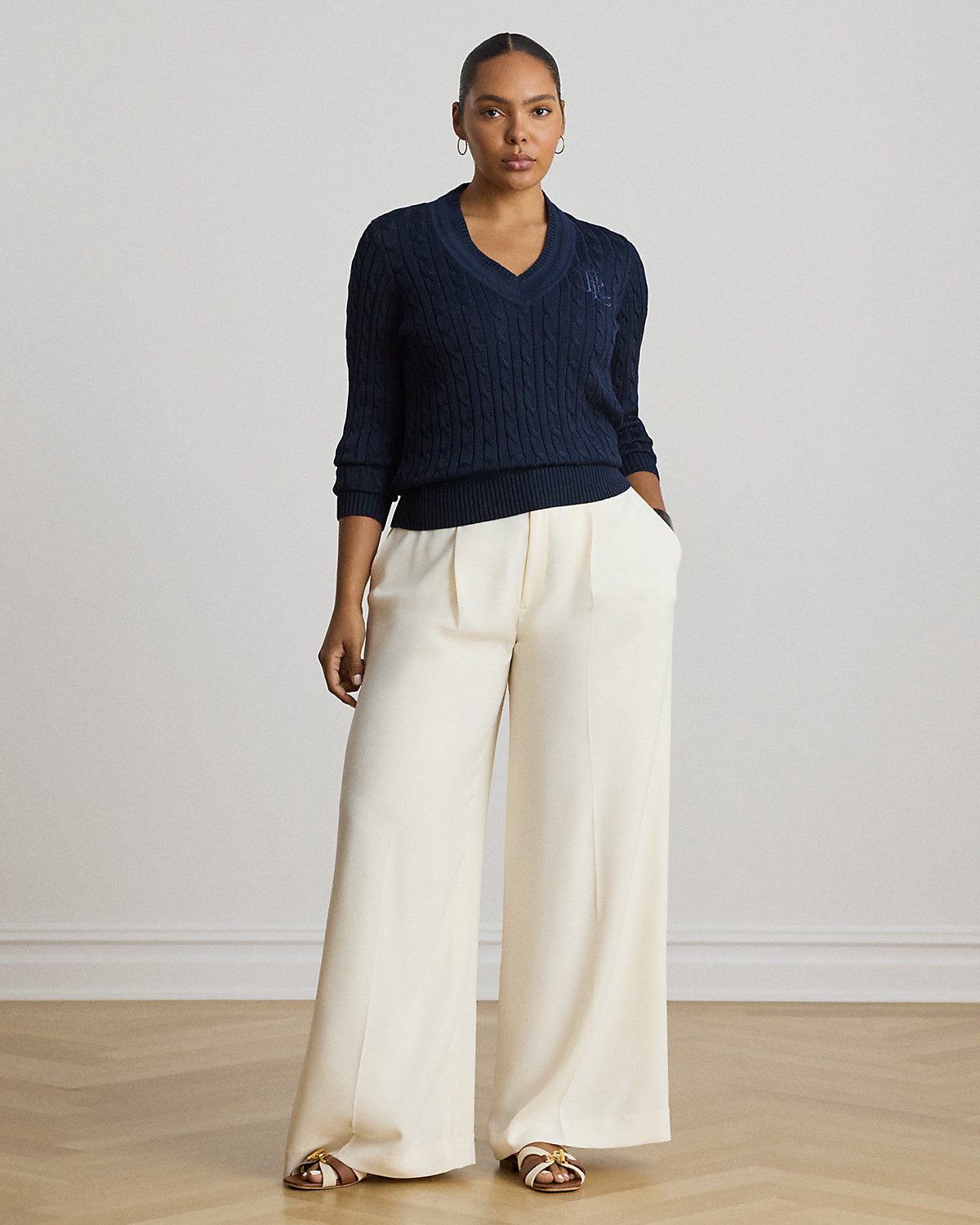 Double-Faced Georgette Wide-Leg Pant