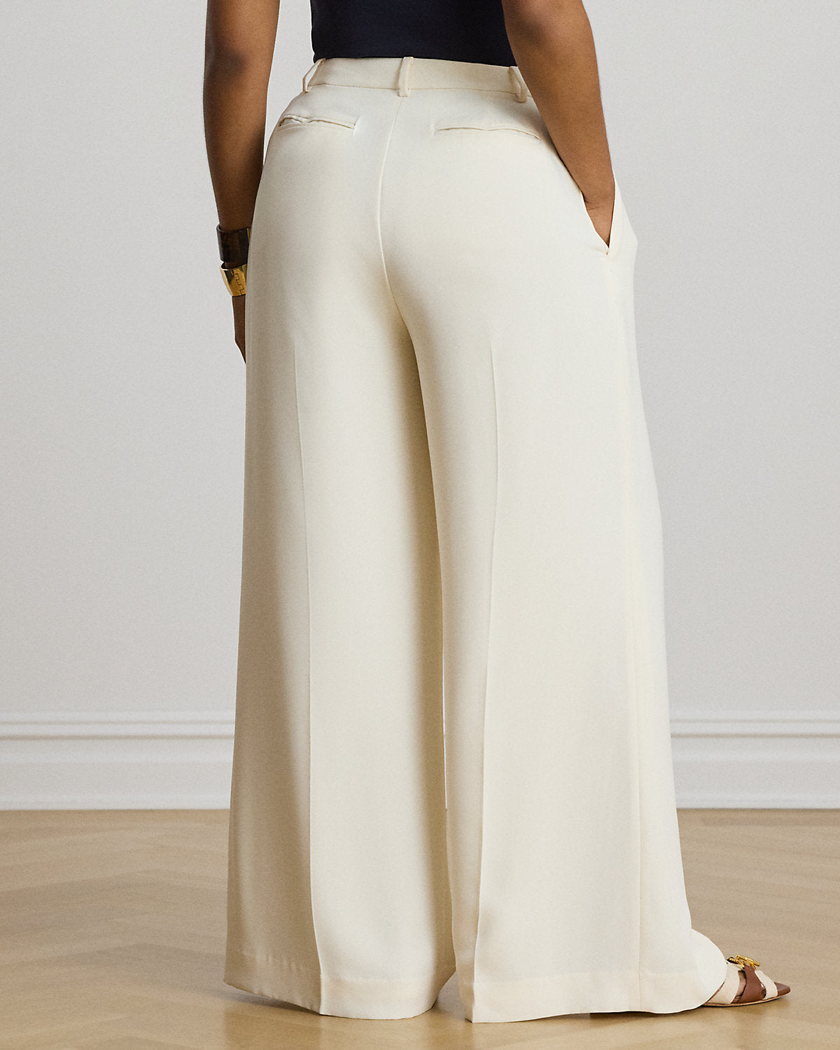 Double-Faced Georgette Wide-Leg Pant