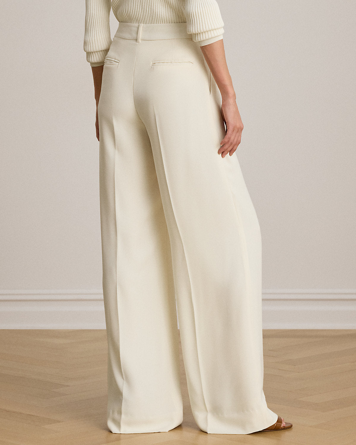 Double-Faced Georgette Wide-Leg Pant