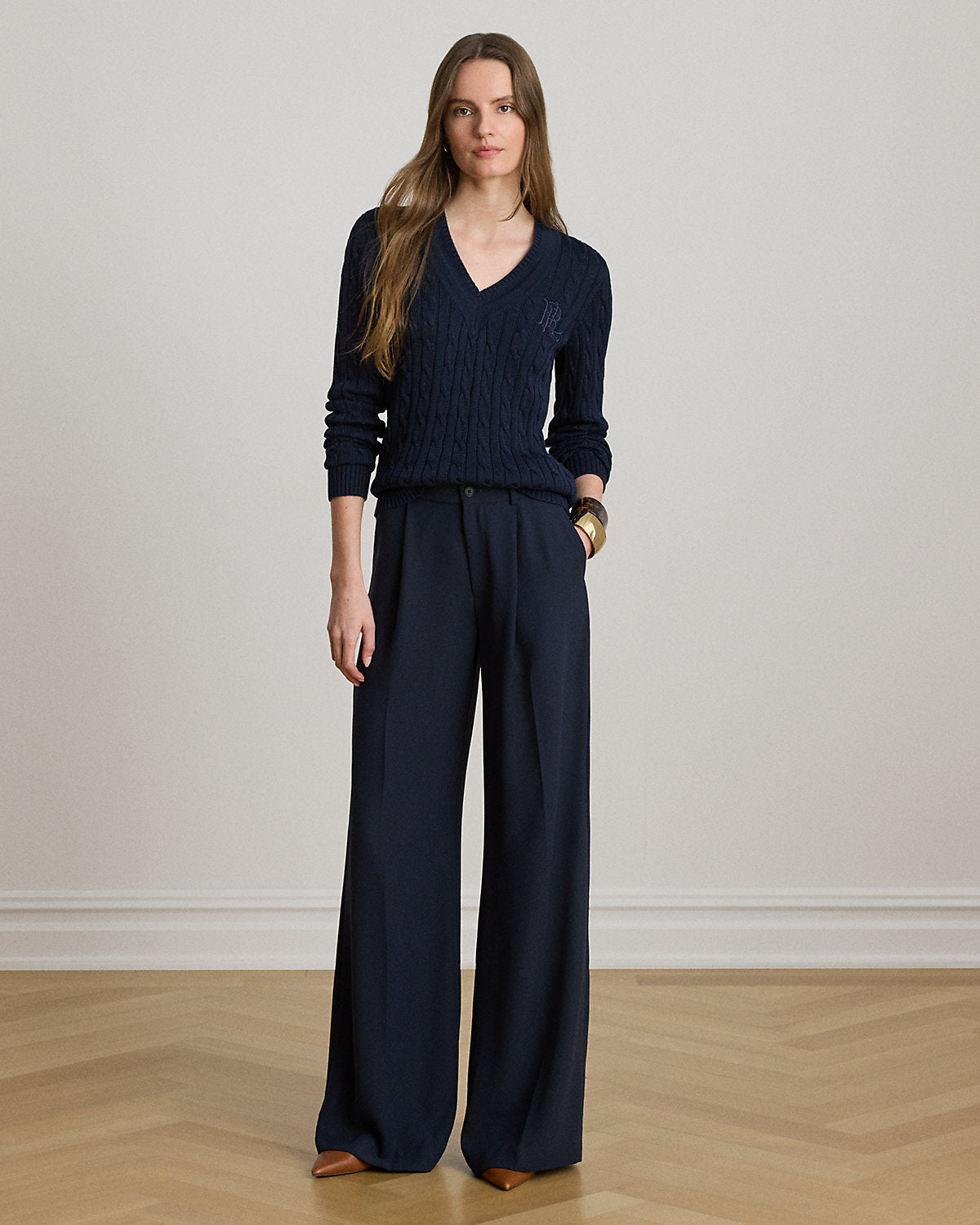 Double-Faced Georgette Wide-Leg Pant