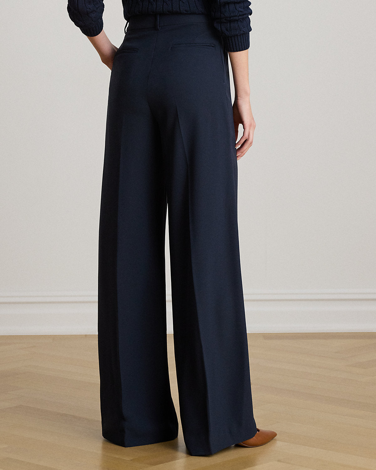 Double-Faced Georgette Wide-Leg Pant