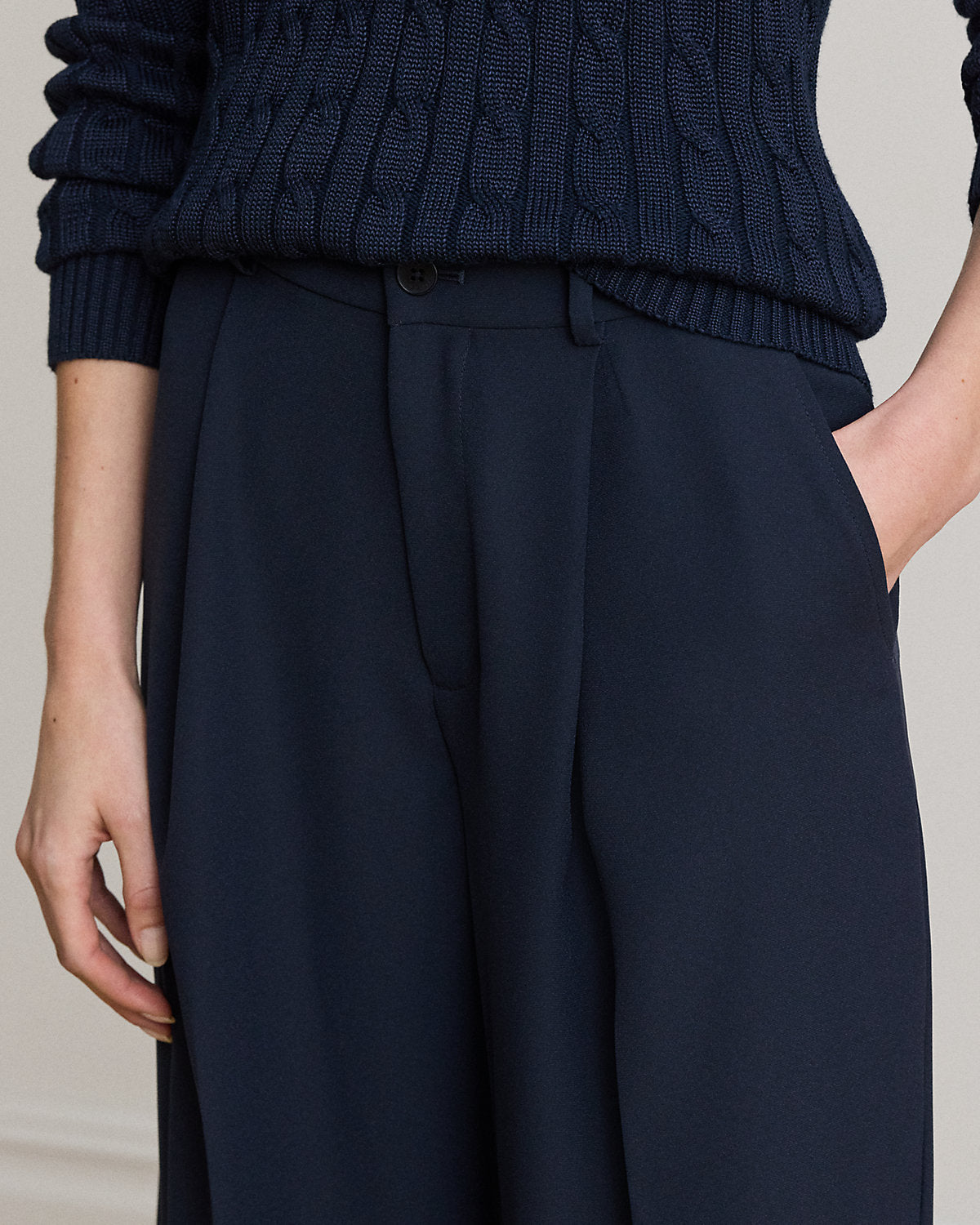 Double-Faced Georgette Wide-Leg Pant