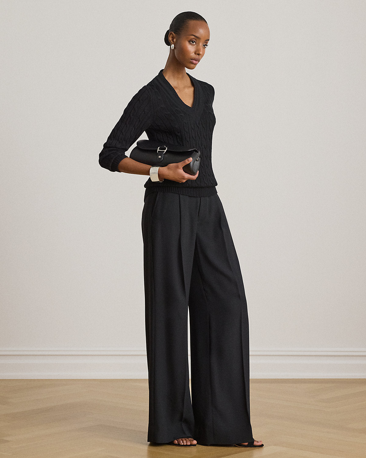 Double-Faced Georgette Wide-Leg Pant