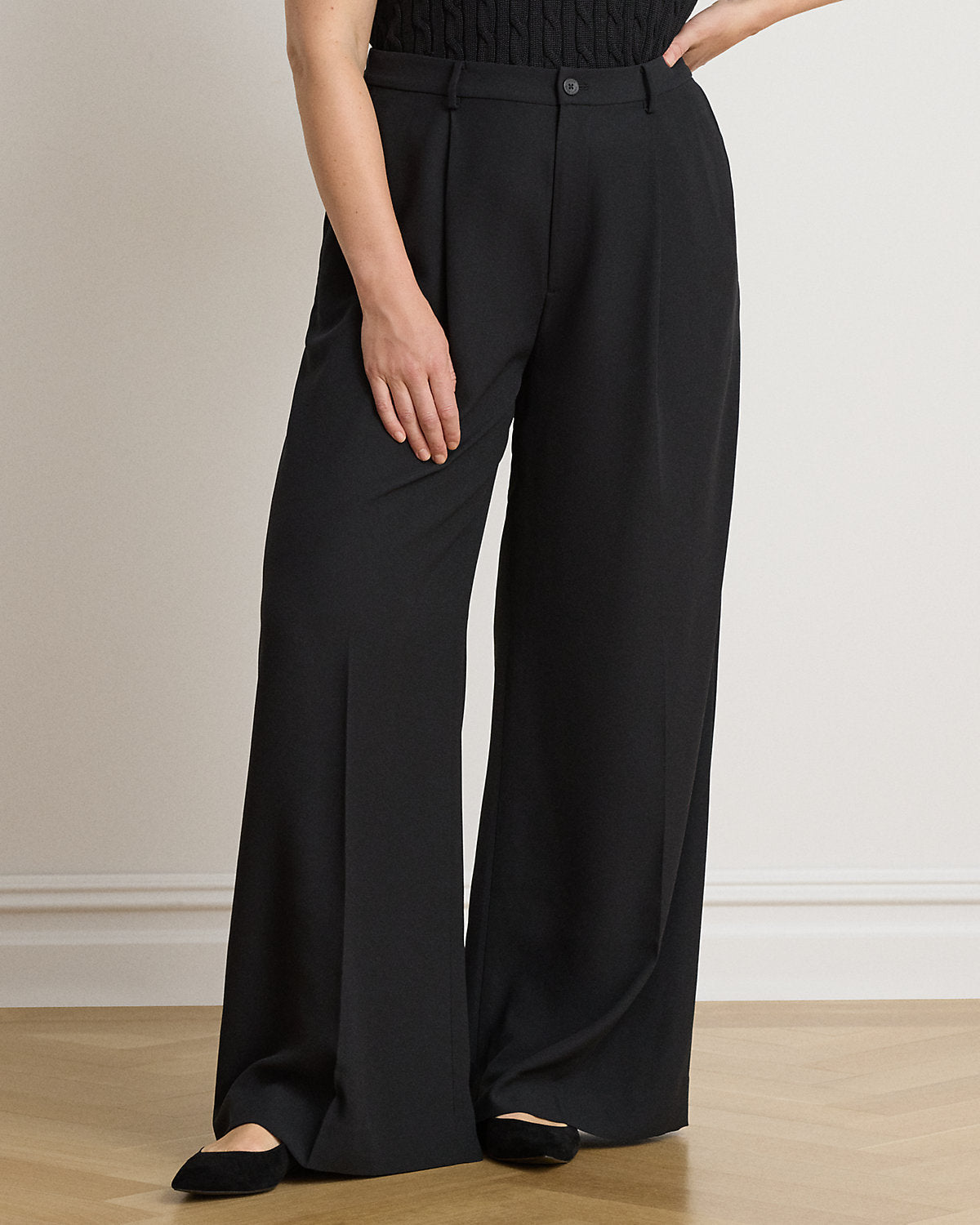 Double-Faced Georgette Wide-Leg Pant