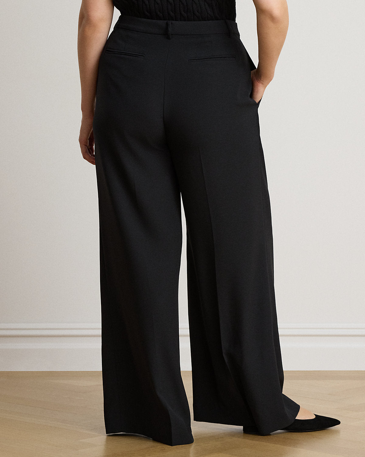 Double-Faced Georgette Wide-Leg Pant