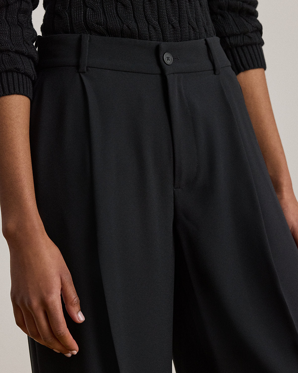 Double-Faced Georgette Wide-Leg Pant