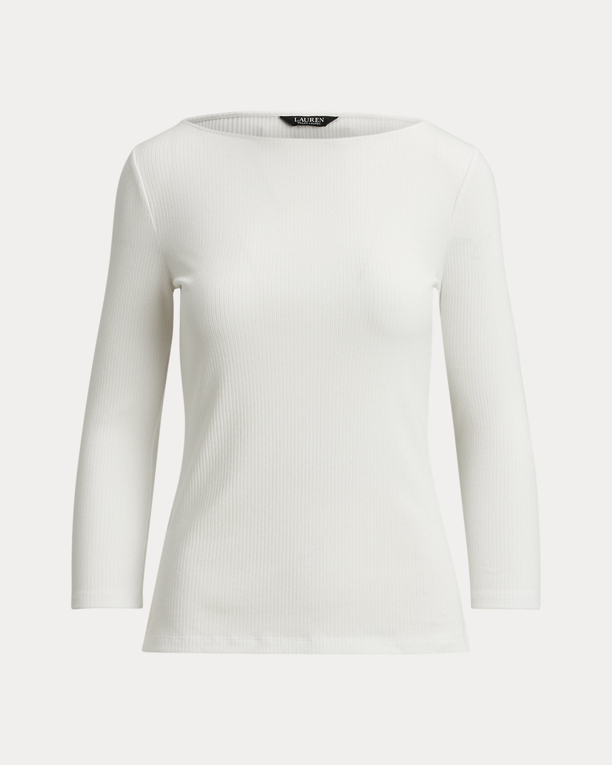 Rib-Knit Cotton-Blend Boatneck Tee