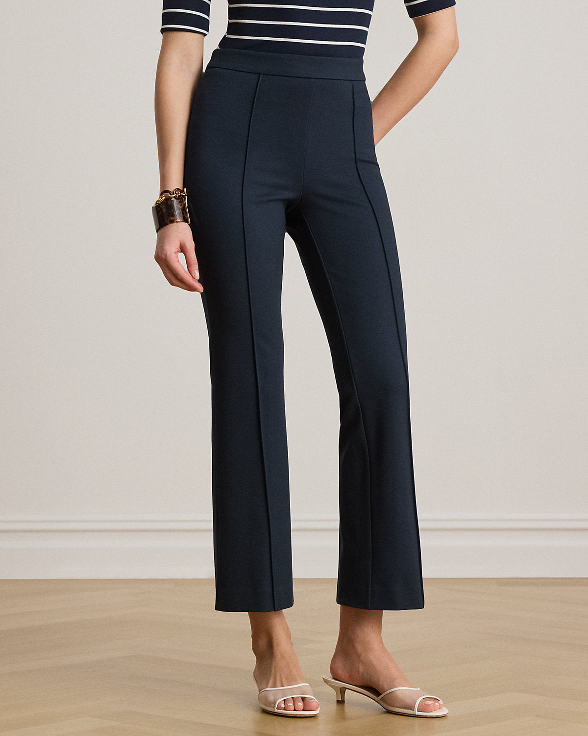 Twill Flare Ankle Pant