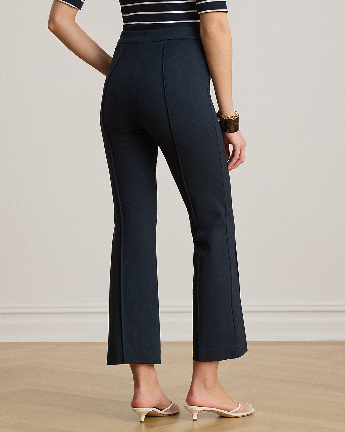 Twill Flare Ankle Pant