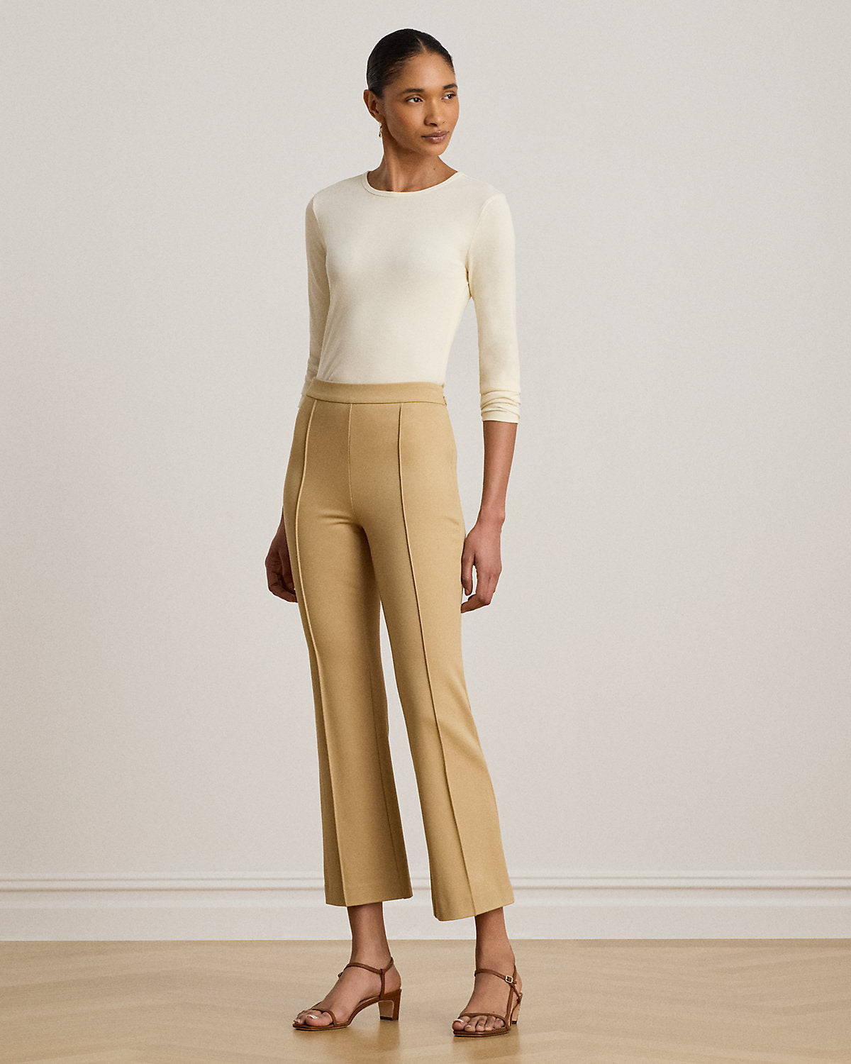 Twill Flare Ankle Pant
