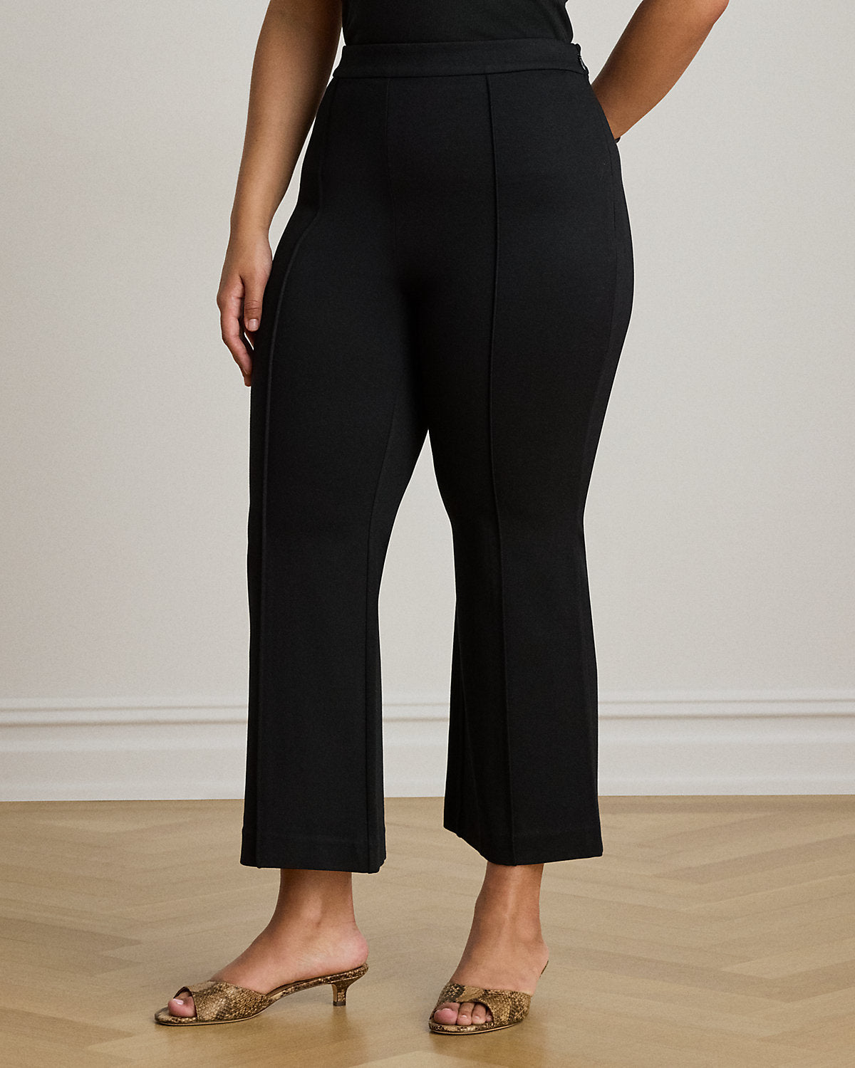Twill Flare Ankle Pant