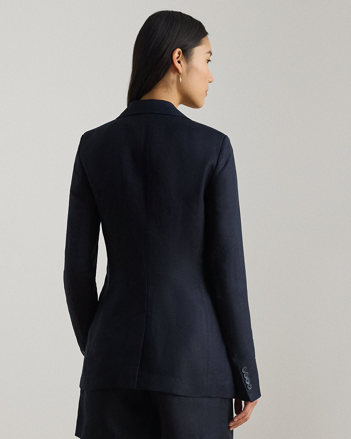 Linen-Blend Twill Blazer