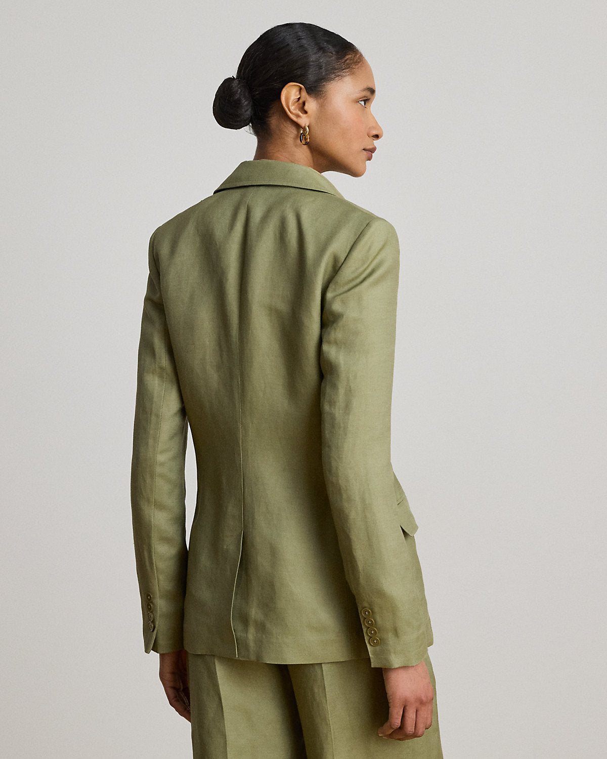 Linen-Blend Twill Blazer
