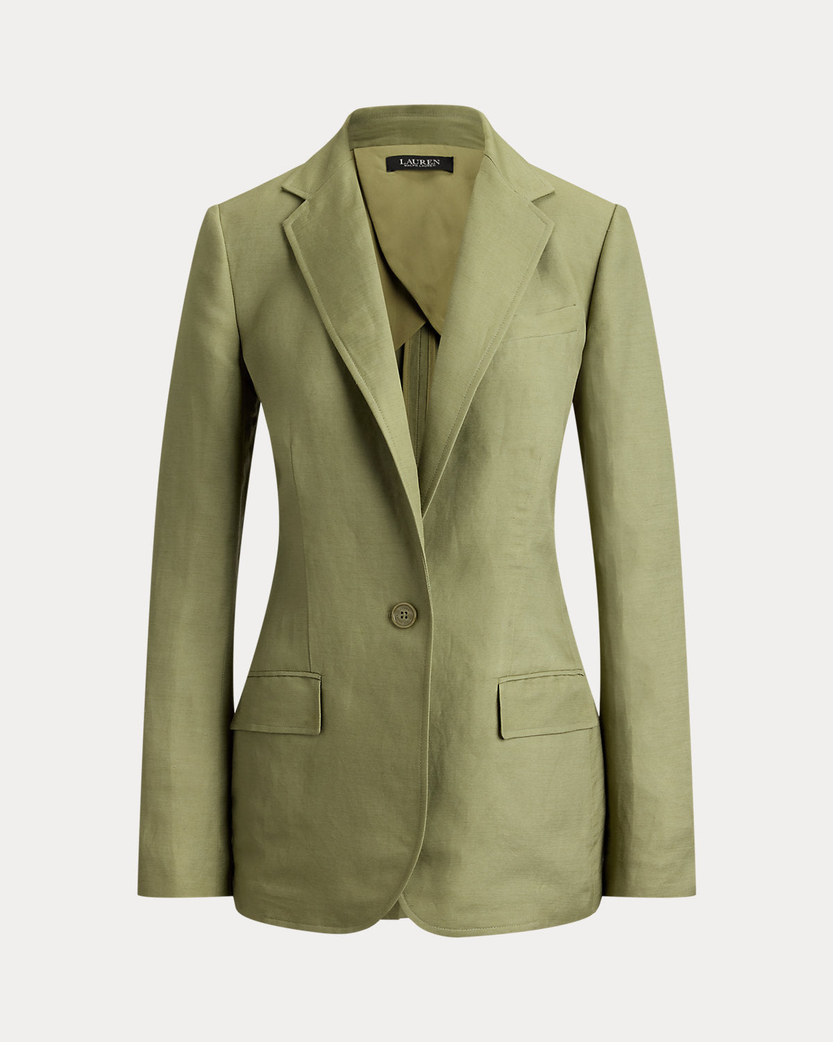 Linen-Blend Twill Blazer