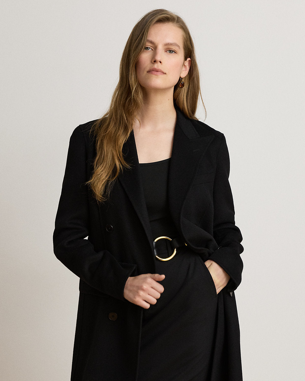 Double-Breasted Wool-Blend Coat