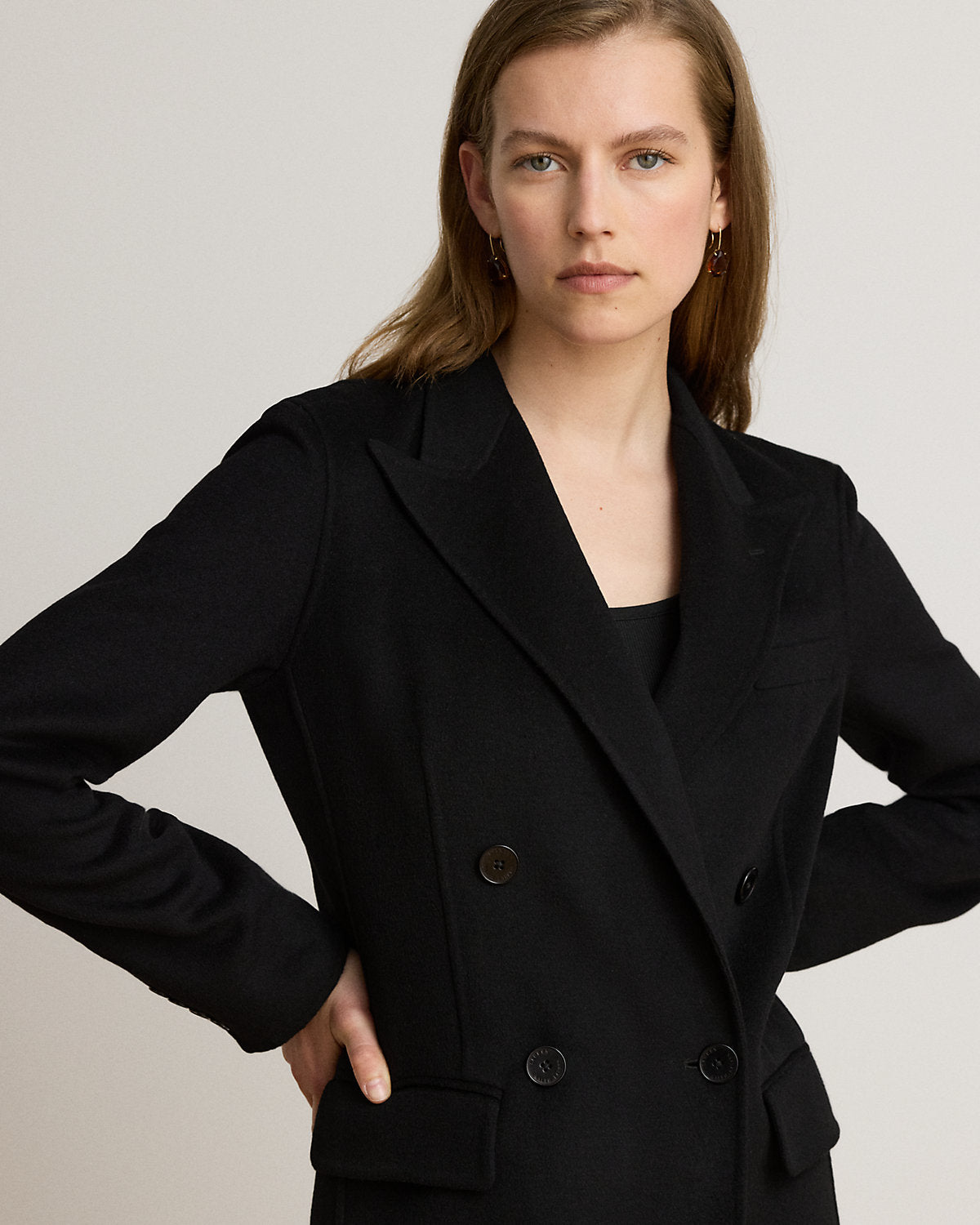 Double-Breasted Wool-Blend Coat