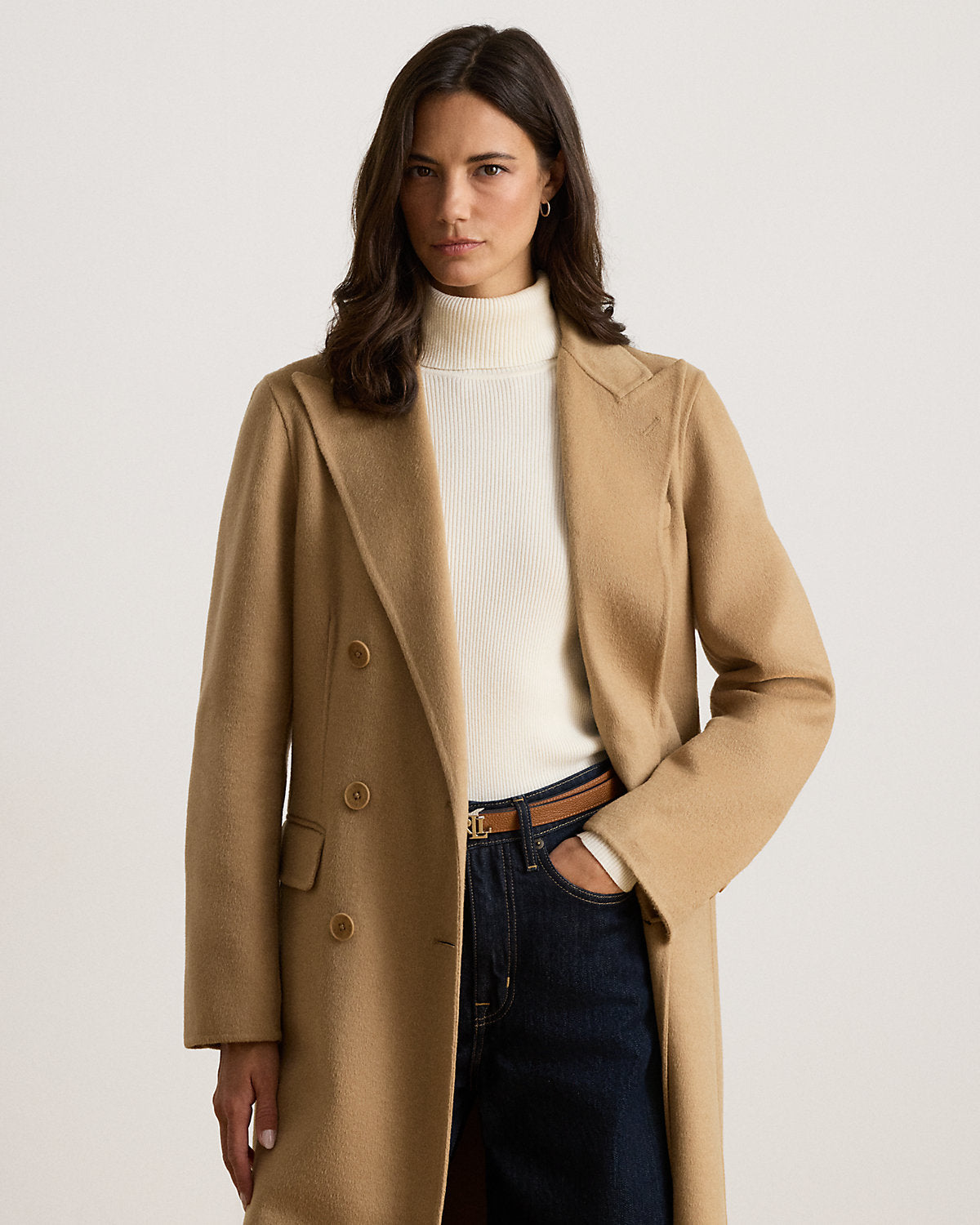 Double-Breasted Wool-Blend Coat