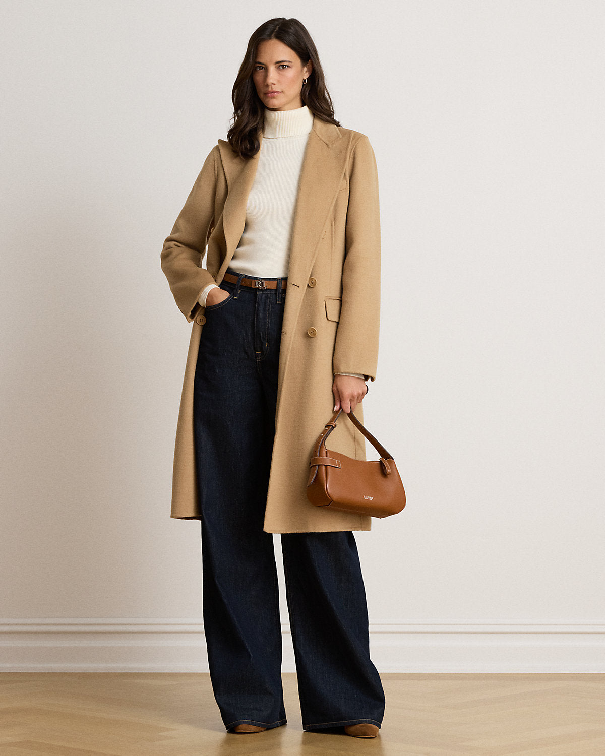 Double-Breasted Wool-Blend Coat